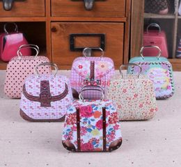 100pcs Mini Handbag Tin Box Home Cable Organiser Storage Box Zakka Wedding Gift Candy Jewellery Container Tea Boxs S5156218