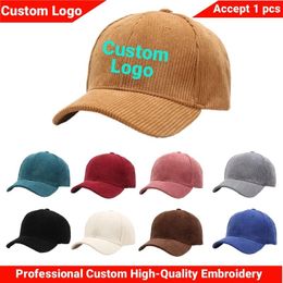 Caps Custom Baseball Hat,snapback.design Your Own Corduroy Baseball Caps for Men Woman Diy Adjustable Casual Trucker Hat Dad Cap