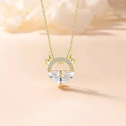 Pendant Necklaces 2024 Chinese Style Dragon Year Necklace With Rhinestone Female Zodiac Crystal Unique Gift For Girlfriend Jewellery