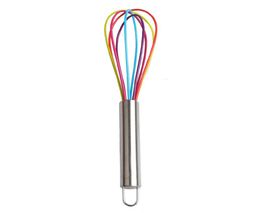 2019 Kitchen Egg Frother Milk Beater Blender Colourful Silicone Balloon Wire Whisk Stainless Steel Whisk Mixer Kitchen Utensils7649633