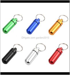 Bottles Jars Aluminium Waterproof Bottle Holder Container Keychain Key Chain Pill Box Jar Storage 48Mm17Mm Stash Wb3359 Flae2 R6Lrm5581223