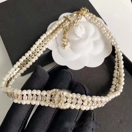 2024 Luxury Cute Bowknot Brand Designer Necklaces Top Grade Gold Women Pearl Engagement Love Sweet Knot Choker Necklace Brooch Pin Hair Clip Jewelry