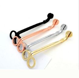 4 Colours Candle Wick Trimmer Stainless Steel Oil Lamp Trim Scissor Durable Cutter Snuffer Tool Hook Clipper3572827