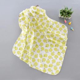 Blankets Summer Cartoon Print Muslin Blanket Baby Receiving Cotton Gauze For Born Diaper Bedding Cover 80X80CM