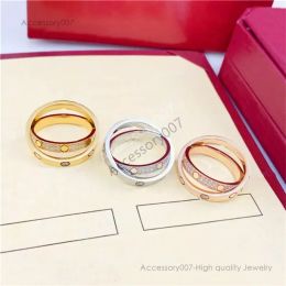 designer Jewellery rings High Quality Classic Full Diamond Love Screw Ring Men's Ring Classic Luxury Women's Titanium Steel Ring Lover's Jewellery