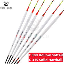 Herabuna Fishing Peacock Feather Float High Sensitivity Crucian Carp Winter Slender Body Soft Hard Tail Short Foot 240108