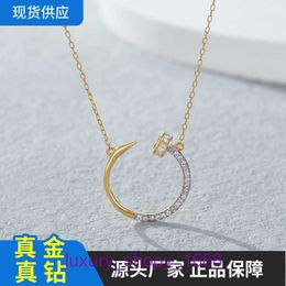 Fashion Car tires's designer necklace heart High end Jewellery 18K Half Full Diamond Nail Necklace with Real Gold and Small Popular Replacement With Original Box