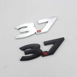 1pcs 3D Metal Car 3.7 displacement sign emblem sticker car grill Badge decal car styling for Ford Mustang GT 500 Car Accessories