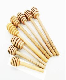 8cm 10 cm 104cm long Mini Wooden Honey Stick Stirrer Honey Dippers Party Supply Spoon Stick Honey Jar Stick XB14002413