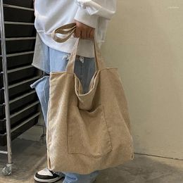 Evening Bags Women Corduroy Tote Bag Large Shoulder Hobo Casual Handbags Big Capacity Shopping Work Purses And
