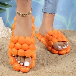 Slippers Designer Women's 2024 Soft Bubble Fashion Home Beach Sandals Lady Indoor Massage Zapatos De Mujer