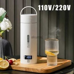 Electric Kettles 110V/220V Portable Electric Kettle Travel Boil Water Cup Smart Teapot Thermo Pot Temperature Adjustment Kettle Heating Cup 500ml YQ240109