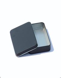 1158522cm Mat Black Rectangle Mint Tin Box Candy Tea Storage Box Case Container Whole SN15665025415