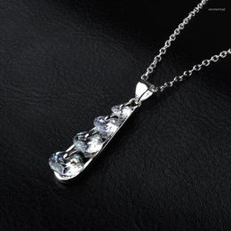 Pendant Necklaces Fashion Jewellery Necklace White Cubic Zirconia Women's 925 Sterling Silver Wedding Accessory