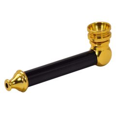 80MM Metal Tobacco Smoking Pipe Color BlackGold With Aluminum Bowl Diameter 12MM Metal Tobacco Smoke Pipes4560412