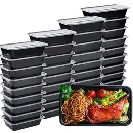 Take Out Containers 10/20/50PCS Lunch Box Disposable Fruit Salad Plastic Food Container With Lids Oven Meal Preparation