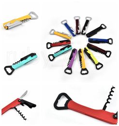 Bottle Openers Nonslip Double Head Red Wine Opener Double Hinged Corkscrew 4 In 1 Multifunction Bottle Opener Kitchen Bar Tool RR9231379