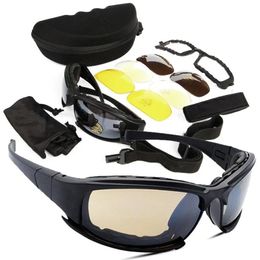 Eyewears Tactical Polarised Glasses Military Sunglasses with 4 Lens Original Box Men's Outdoor Hiking Shooting Glasses Set