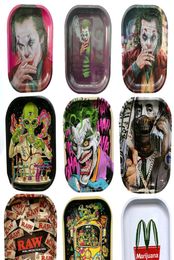 Cartoon Rolling Tobacco Trays Metal Cigarette Tray Smoking Rolling Case 180mm140mm Tobacco With Tinplate Hand Roller Smoking Acce5263842