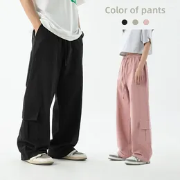 Men's Pants Twill Cotton Workwear With Multiple Pockets Design For Men And Women. Spring Trendy Loose Versatile Casual