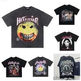 Hellstar t Shirt Rappe Mens Women Tshirt Rapper Wash Grey Heavy Craft Unisex Short Sleeve Top High Street Fashion Retro Hell Women's T-shirt Us Size S-xl BWFL BWFL