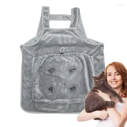 Dog Apparel Cat Carrier Apron With Holes Wrap Wearable For Holding Kitten Swaddle Indoor Outdoor