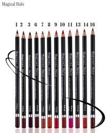 Whole12pcslot New Magical Halo Lipliner 12 Colors Nondizzy Waterproof Longlasting Lip Liner Pencil Smooth Soft Red Makeup5776918