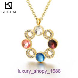 2024 Designer Car tires's Single Ring Cake Necklace Sterling Jewellery New Fashion Personality Women's Crystal Popular Stainless Steel With Original Box