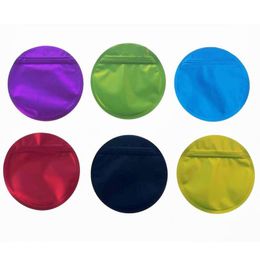 Packaging bag Plastic Bags Mylar packing resealable Zipper Packs stand up pouch sour circle six Colours wholesale Qjgjk