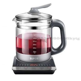 Electric Kettles 1.5L pink automatic electric kettle Thick glass Health Preserving Pot Removable Stainless steel Philtre Timeable 1000W 220V YQ240109