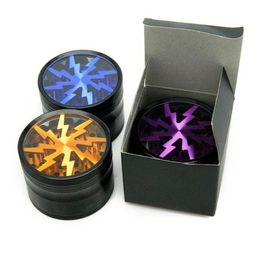 4 layers 63mm Tobacco Smoking Herb Grinders Aluminium Alloy Grinder 100 Metal 5 Colours With Clear Top Window9111976