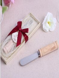 2021 Vintage Reserve Stainless Steel Wooden Wine Cork Handle Cheese Spreader Spreaders Wedding Favors gift gifts8788903
