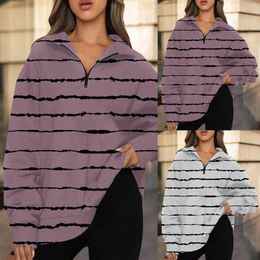 Women's Hoodies Womens Oversized Half Zip Pullover Long Sleeve Women Polyester For Knitted Sweatshirt Casual Hoodie