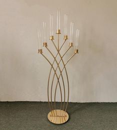 Metal Candelabra 7 Arms Candle Holders Wedding Table Centrepieces Road Lead Christmas For Home Party Decoration8640071