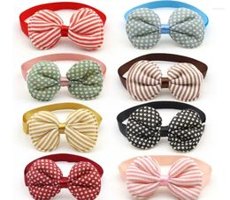 Dog Apparel 50pic/set Cat And Bow Tie Stripe Star Series Collar Colour Random Send