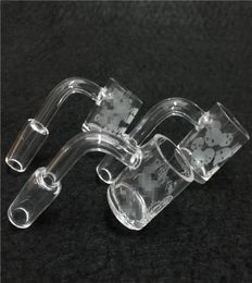 smoking pattern domeless quartz banger nail 90 Degrees 14mm male for silicone water pipe silicone bong7248599