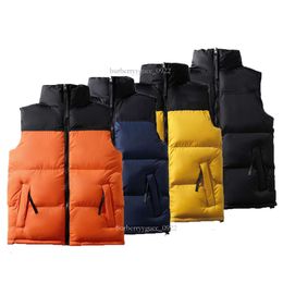 Moda Uomo Gilet Giù Gilet in cotone Disegni Uomo e donna Senza maniche Giacca Piumino nero Autunno Inverno Casual Gilet Tenere al caldo