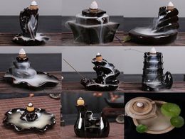 Different Styles For Choice Ceramic Backflow Incense Burner Waterfall Incense Holder Censer Use In Home Office Teahouse3963945