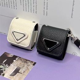 Designer Fashion Triangle Letter AirPods Cases for iphone Airpods Pro Airpods 3 Airpods2 Wireless Headset Anti-drop leather Airpods Pro2 Case Protection Package