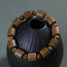 Bangle Argentina Green Sandalwood Purple Light Agarwood Black Pear 12mm Barrel Beads Separable Men's Bracelet Gift Ring