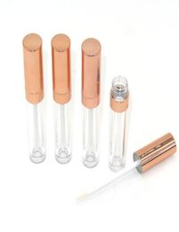 Lip Gloss bottle Rose Gold 65ml Empty Round Lip Gloss Bottle Container Transparent Lip Gloss Tube Cosmetic LipGloss Packaging EEA2514100