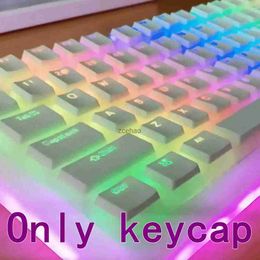 Keyboards 130 Keys Pudding Keycaps OEM Profile PBT Double Shot Keycap For Mx Switch Mechanical Keyboard ISO Layout RGB Backlit Key CapsL240105