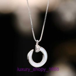 Car tires's necklace heart necklaces Jewellery pendants S925 Silver Geometry Necklace Card Home Nail White Simple Jewellery Collar With Original Box