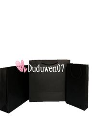 Gift Wrap black paper handbag for jewelry bag partygift packing bags with letter boutique packing9080567