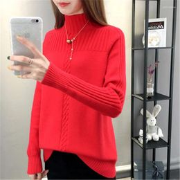 Women's Sweaters Knitted Turtleneck Women Autumn Winter 2024 Ladies Jumper Korean Sweater Female Long Sleeve Pullover Pull Femme Tops H354