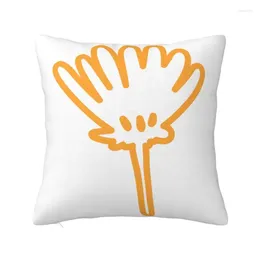 Pillow Line Ornament Case 40x40cm Children's Clothes Lovely Flowers Plants Simple S For Sofa Square Pillowcase