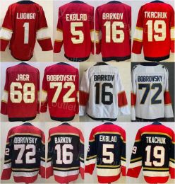 Men Reverse Retro Hockey 19 Matthew Tkachuk Jersey 72 Sergei Bobrovsky 5 Aaron Ekblad 16 Aleksander Barkov 1 Roberto Luongo 68 Jaromir Jagr 14