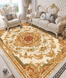 Luxury European And American Style Hand Carpet AntiSkid Rug In Rectangle Shape Used In Living Room Bed Room6090cm6000623