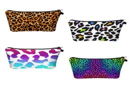 Women Makeup Bags Leopard Pattern Cosmetic Bag Travel Toiletry Handbag Printed Zipper Make Up Pouch Fashion Clutch Storage Case YF1009106