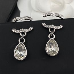 High Texture Copper Stud Designer Studs Earrings Jewellery Diamond Pearl Earrings Brand Letter Stud 925 Silver Earring Charm Womens Girls Wedding Gifts